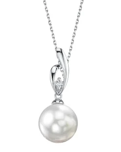White South Sea Pearl & Diamond Asterie Pendant