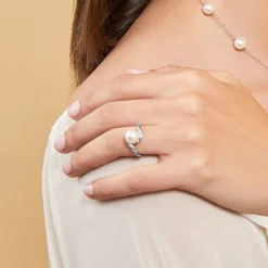 White South Sea Pearl Antares Solitaire Ring