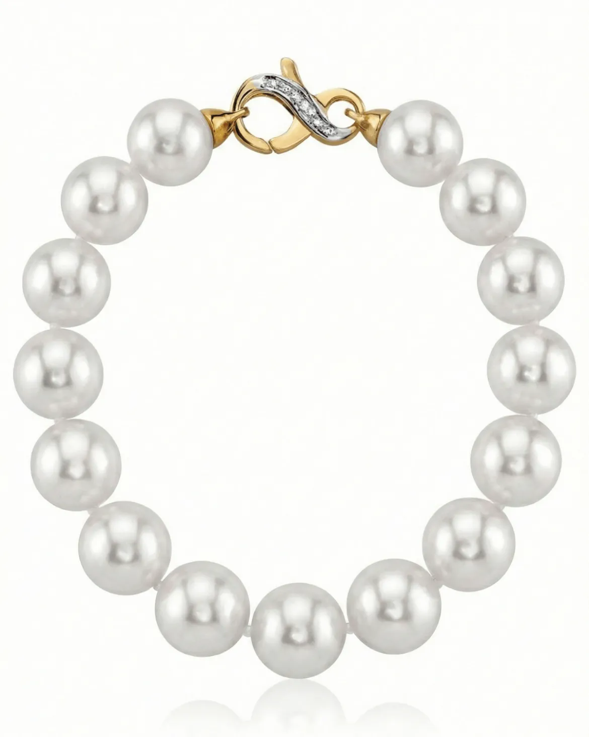White South Sea Pearl Bracelet, 10.0-11.0mm