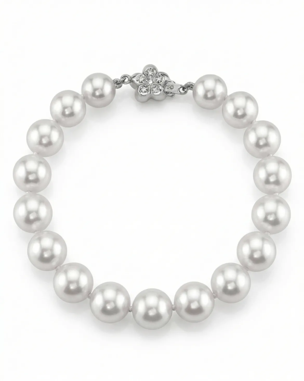 White South Sea Pearl Bracelet, 9.0-10.0mm - AAAA Quality