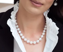 White South Sea Pearl Necklace, 13.0-15.0mm - AAAA Quality