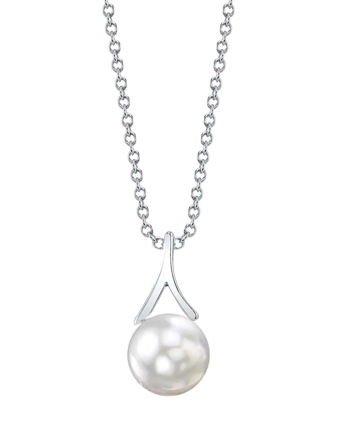 White South Sea Pearl Wren Solitaire Pendant