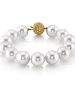 White South Sea White Pearl Bracelet, 12.0-13.0mm - AAAA Quality