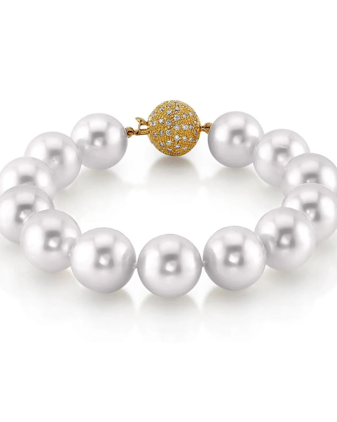 White South Sea White Pearl Bracelet, 12.0-13.0mm - AAAA Quality
