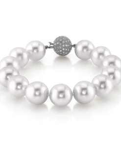 White South Sea White Pearl Bracelet, 12.0-13.0mm - AAAA Quality